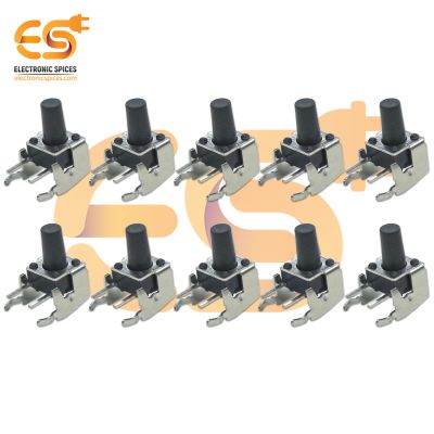 6x6x9.5mm 2 Pin Right Angle Push Button Momentary Tactile Switch Pack of 10